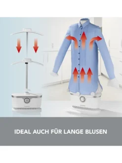 CLEANmaxx Bügeleisen<Bügler für Hemden & Blusen in Weiß/Silber