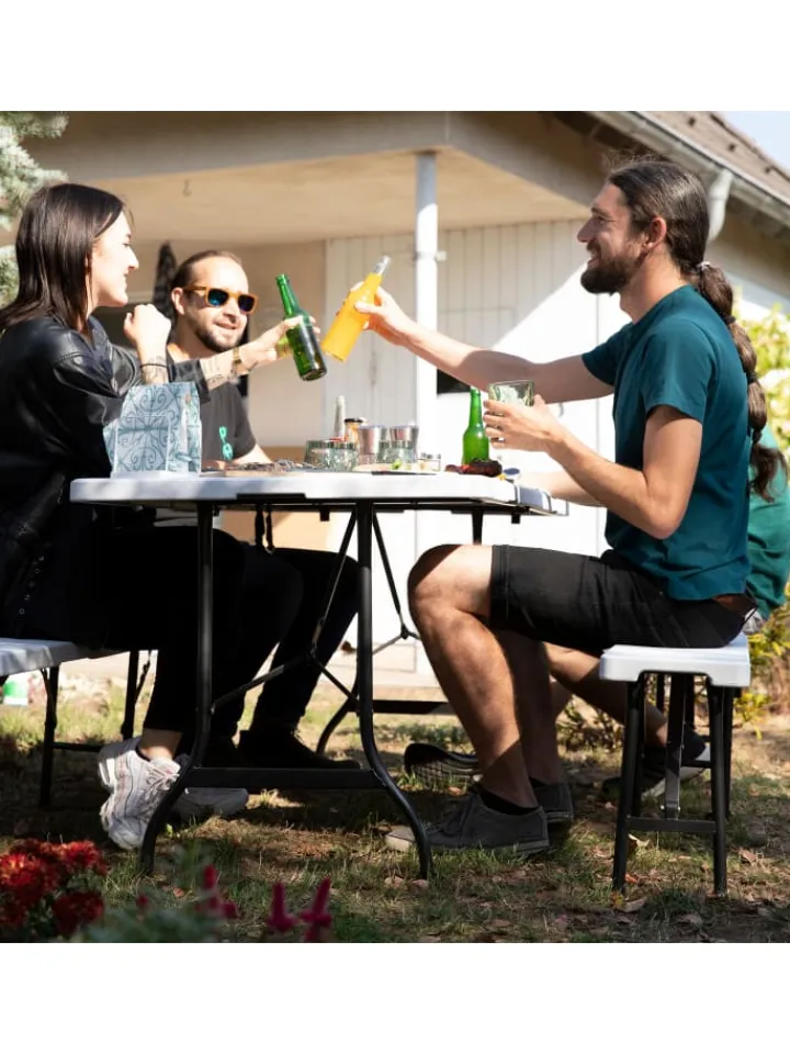 relaxdays Möbel-Sets<Bierzeltgarnitur in Weiß