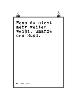 Mr. & Mrs. Panda Wanddekoration<Bild Wenn du nicht mehr... mit Spruch in Weiß