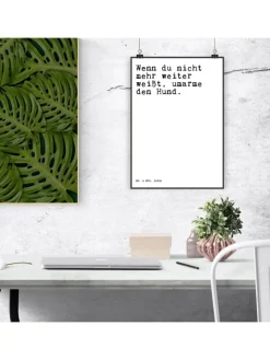 Mr. & Mrs. Panda Wanddekoration<Bild Wenn du nicht mehr... mit Spruch in Weiß
