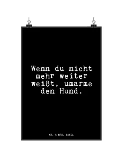 Mr. & Mrs. Panda Wanddekoration<Bild Wenn du nicht mehr... mit Spruch in Schwarz