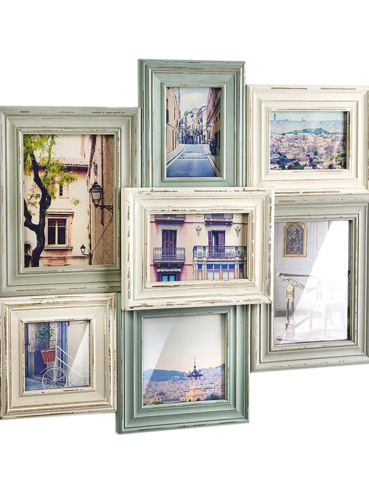 kobolo Wanddekoration<Bilderrahmen Collage PASTELL7 in Grün