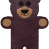 Leschi Wärmflaschen & -Kissen<Bio-Körnerkissen "Bär Teddy" in Lila - (L)40 x (B)4 x (H)14 cm