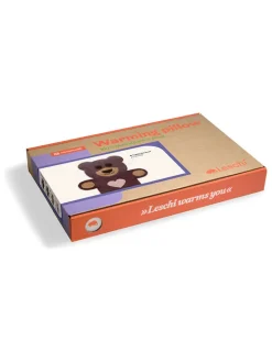 Leschi Wärmflaschen & -Kissen<Bio-Körnerkissen "Bär Teddy" in Hellbraun - (L)40 x (B)4 x (H)14 cm