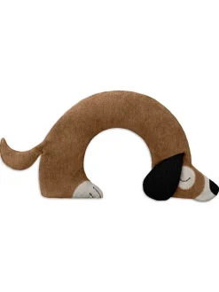 Leschi Wärmflaschen & -Kissen<Bio-Körnerkissen für Nacken & Schultern "Hund Bobby" in Hellbraun - (H)10 cm