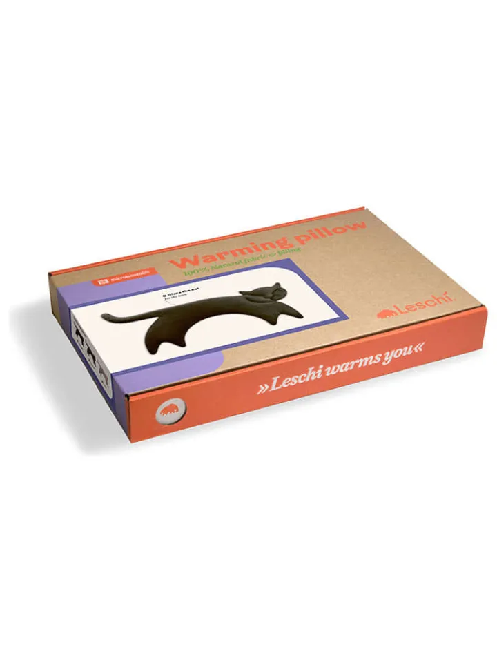 Leschi Wärmflaschen & -Kissen<Bio-Körnerkissen "Katze Clara" in Rot - (L)47 x (B)4 x (H)10 cm
