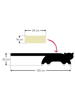 Leschi Kindermöbel|Wärmflaschen & -Kissen<Bio-Körnerkissen "Katze Coco" in Schwarz - (L)40 x (B)4 x (H)14 cm