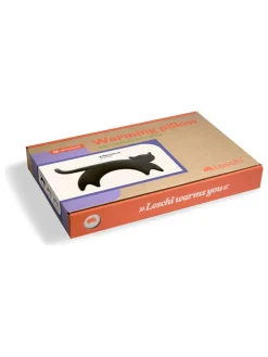 Leschi Wärmflaschen & -Kissen<Bio-Körnerkissen "Katze Minina" in Schwarz - (L)47 x (B)4 x (H)10 cm