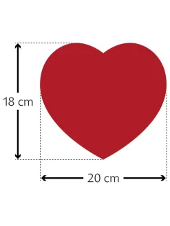 Leschi Wärmflaschen & -Kissen<Bio-Körnerkissen "Wärmeherz" in Rot - (L)18 x (B)4 x (H)20 cm