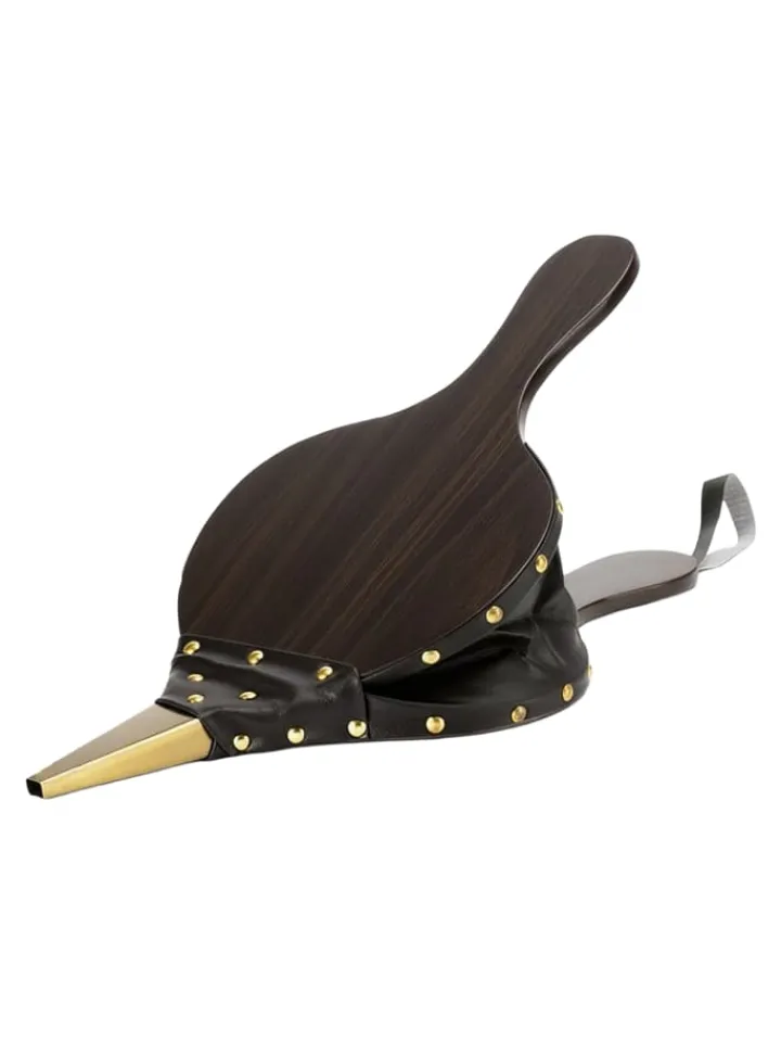 relaxdays Grillen<Blasebalg in Braun/ Gold - (B)17,5 x (H)40 cm