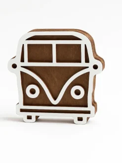 Samimi Kreativbedarf & Do-It-Yourself<Blockdruck-Stempel ''Minivan'' in Natur/ Weiß - (L)7 x (B)7 cm
