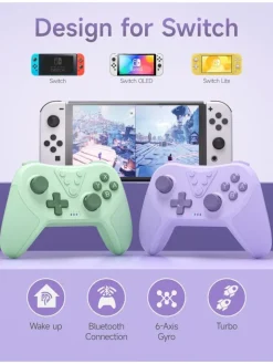 COFI 1453 Tablets, Konsolen & Elektronisches Spielzeug<Bluetooth Controller, Switch Controller mit 6-Axis Motion in Lila