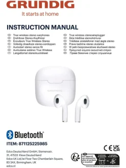 GRUNDIG Tv & Audio<Bluetooth-In-Ear-Kopfhörer in Weiß