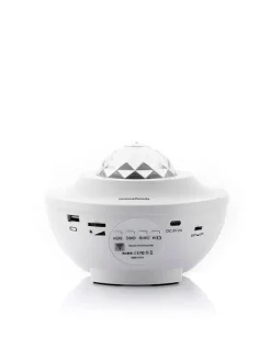 InnovaGoods Tv & Audio<Bluetooth-Lautsprecher mit LED-Leuchte in Weiß - (H)12,5 x Ø 17 cm