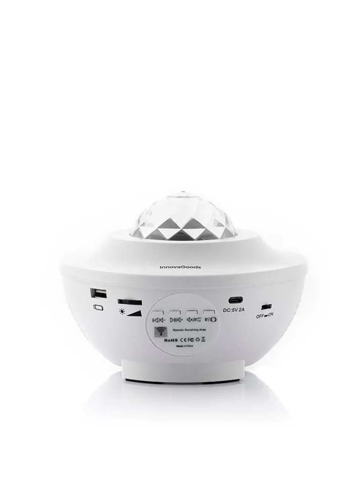 InnovaGoods Tv & Audio<Bluetooth-Lautsprecher mit LED-Leuchte in Weiß - (H)12,5 x Ø 17 cm