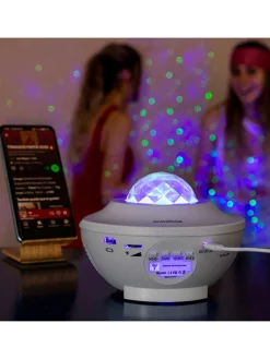 InnovaGoods Tv & Audio<Bluetooth-Lautsprecher mit LED-Leuchte in Weiß - (H)12,5 x Ø 17 cm