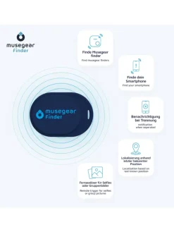 musegear Smarthome & Wetterstationen<Bluetooth-Schlüsselfinder "Finder mini" in dunkelblau - 2er Pack