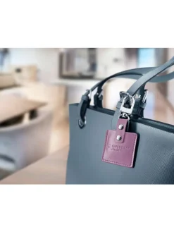 musegear Smarthome & Wetterstationen<Bluetooth-Schlüsselfinder "Finder 2" in rosa Ledertasche
