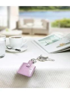 musegear Smarthome & Wetterstationen<Bluetooth-Schlüsselfinder "Finder 2" in rosa Ledertasche