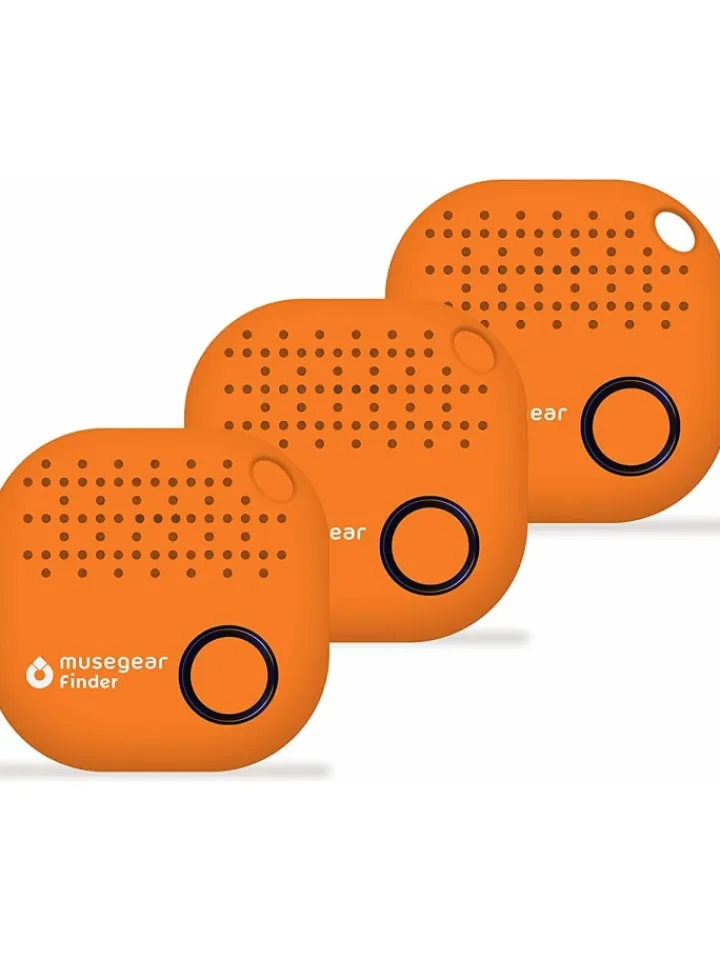 musegear Smarthome & Wetterstationen<Bluetooth-Schlüsselfinder "Finder 2" in orange - 3er Pack