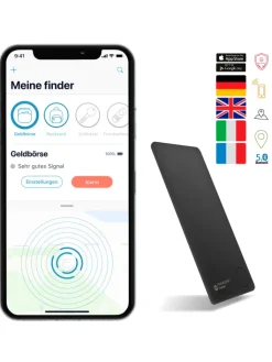 musegear Smarthome & Wetterstationen<Bluetooth-Schlüsselfinder "Finder flat" in schwarz