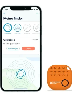 musegear Smarthome & Wetterstationen<Bluetooth-Schlüsselfinder "Finder 2" in orange