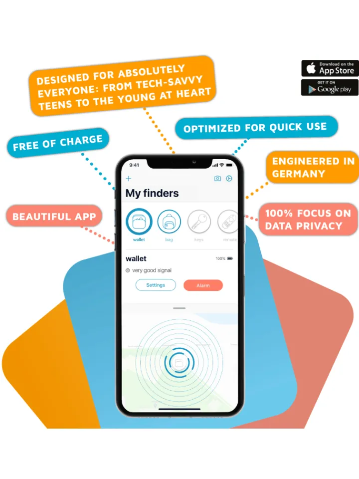 musegear Smarthome & Wetterstationen<Bluetooth-Schlüsselfinder "Finder mini" in weiß - 2er Pack