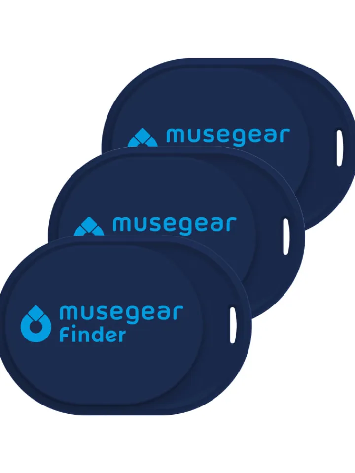 musegear Smarthome & Wetterstationen<Bluetooth-Schlüsselfinder "Finder mini" in dunkelblau - 3er Pack