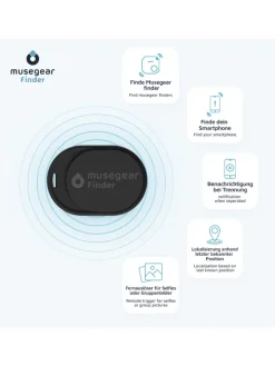 musegear Smarthome & Wetterstationen<Bluetooth-Schlüsselfinder "Finder mini" in schwarz