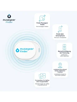 musegear Smarthome & Wetterstationen<Bluetooth-Schlüsselfinder "Finder mini" in weiß