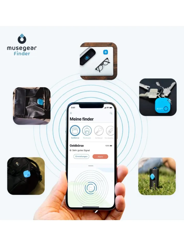 musegear Smarthome & Wetterstationen<Bluetooth-Schlüsselfinder "Finder 2" bunt X-MAS als 3er-Pack