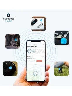 musegear Smarthome & Wetterstationen<Bluetooth-Schlüsselfinder "Finder 2" in orange - 2er Pack