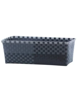 Overbeck and Friends Kisten & Körbe<Blumenkorb "Ines" in Grau/ Schwarz - (B)41 x (H)18 x (T)14,5 cm