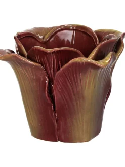 Kersten Kerzen, Vasen & Mehr<Blumentopf ''Cabbage'' in Hellbraun/ Lila - (H)8,2 x Ø 10,8 cm