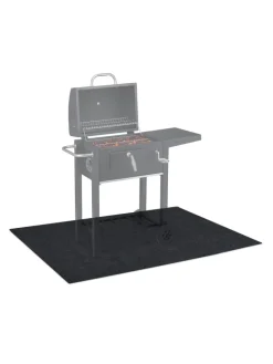 relaxdays Grillen<Bodenschutzmatte in Anthrazit - (B)150 x (T)100