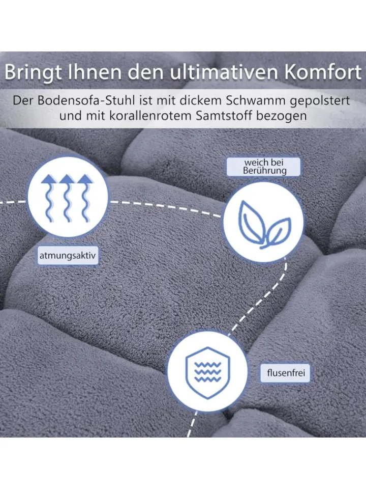 COSTWAY Sitzmöbel<Bodenstuhl in Grau