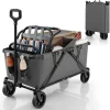 COSTWAY Einkaufstaschen & -Trolleys<Bollerwagen faltbar in Grau