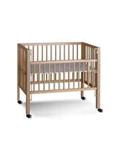 tiSsi Babymöbel<Boxspring Anstellbett "Maxi" in Natur - 50 x 90cm