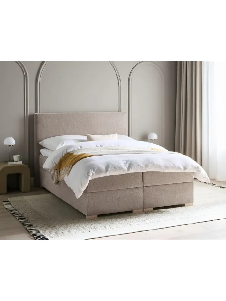 Beliani Betten & Matratzen<Boxspring Bett MAJOR in Beige - (W) 151 x (H) 109 x (L) 212 cm