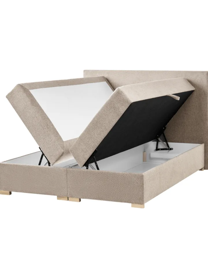 Beliani Betten & Matratzen<Boxspring Bett MAJOR in Beige - (W) 151 x (H) 109 x (L) 212 cm