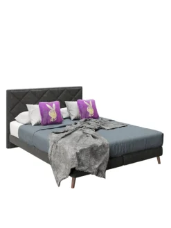 Playboy Betten & Matratzen<Boxspringbett "AUDREY" in Anthrazit - 140x200 cm