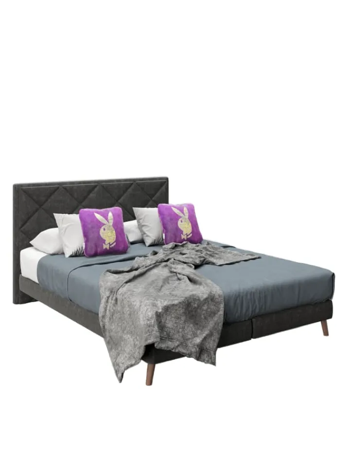 Playboy Betten & Matratzen<Boxspringbett "AUDREY" in Anthrazit - 140x200 cm