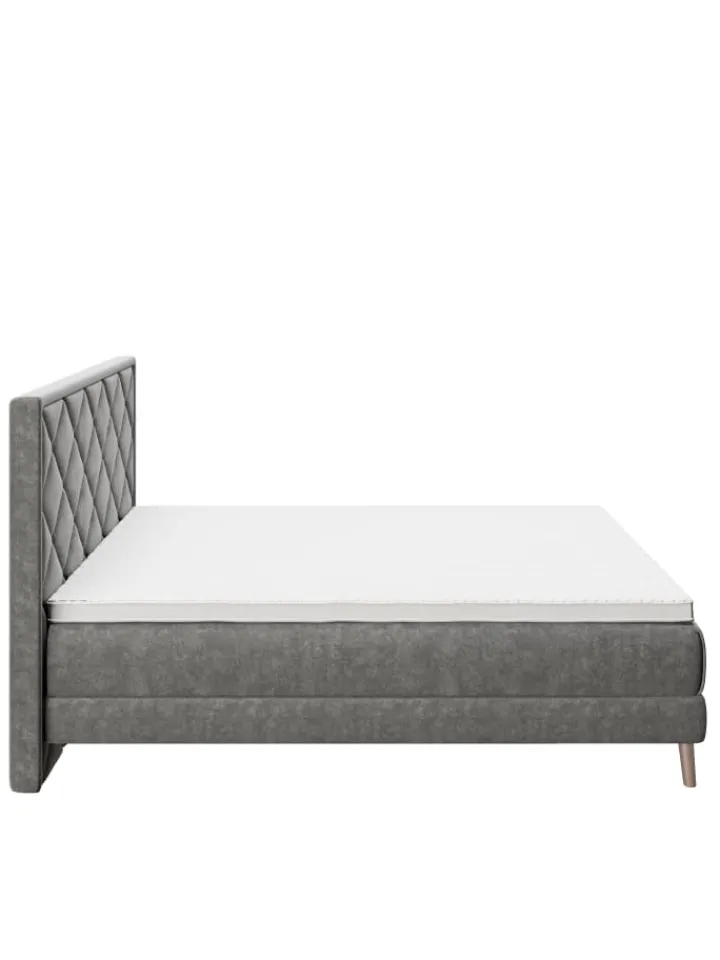 Playboy Betten & Matratzen<Boxspringbett "AUDREY" in Anthrazit - 140x200 cm