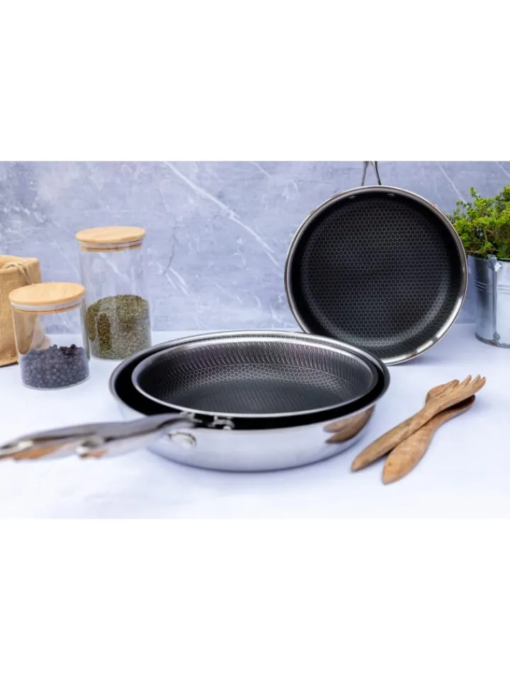 Mäser Kochgeschirr<Bratpfanne, Edelstahl Hestia in Schwarz / Silber
