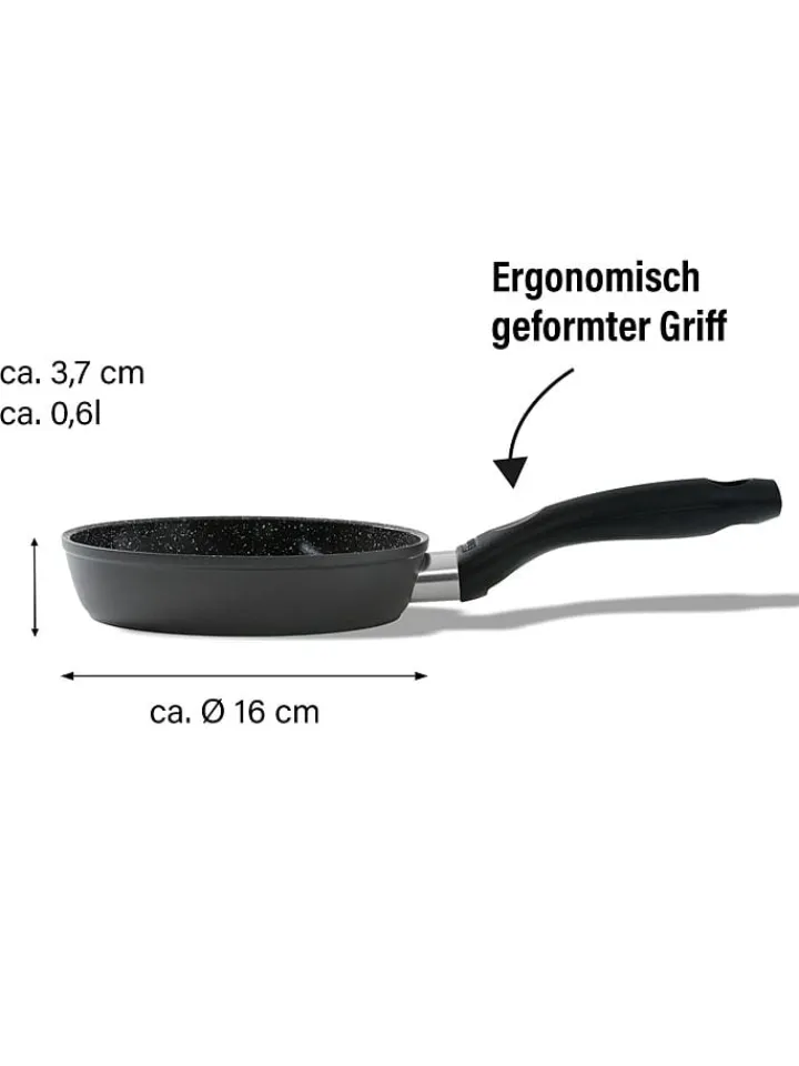 Stoneline Kochgeschirr<Bratpfanne in Grau - Ø 16 cm
