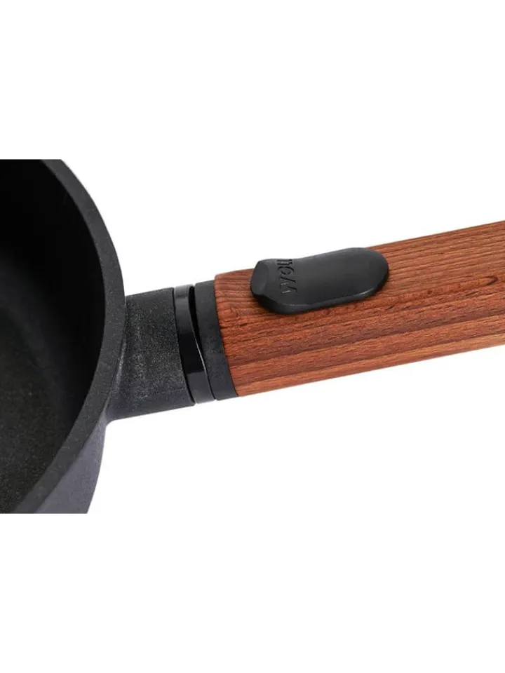 Woll Kochgeschirr<Bratpfanne in Schwarz/ Braun - (H)5 x Ø 20 cm