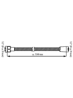 Schütte Badarmaturen<Brauseschlauch in Chrom - (L)150 cm