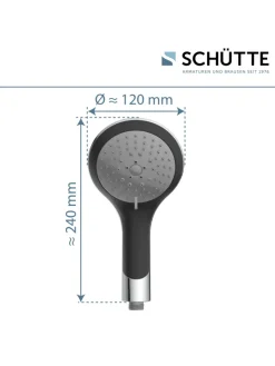 Franz Joseph Schütte Badaccessoires<BROADWAY Handbrause, Schwarz/Chrom
