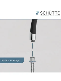 Franz Joseph Schütte Badaccessoires<BROADWAY Handbrause, Schwarz/Chrom
