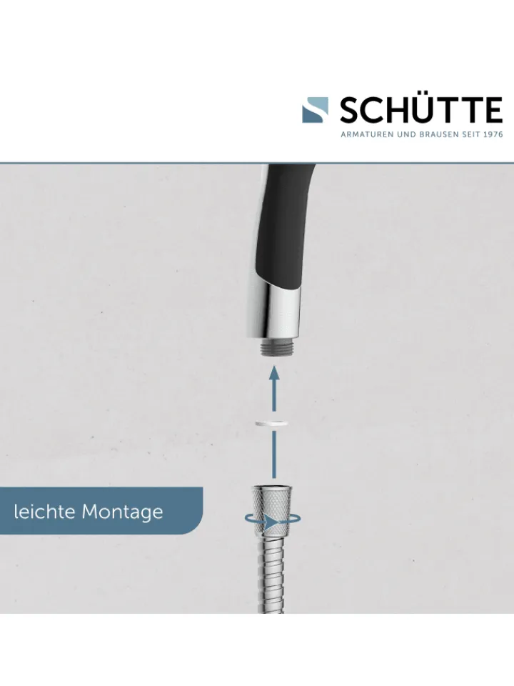 Franz Joseph Schütte Badaccessoires<BROADWAY Handbrause, Schwarz/Chrom